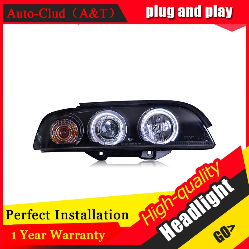 

Auto Clud Car Styling For BMW 5 series E39 headlights 95-03 For E39 head lamp led DRL front Bi-Xenon Lens Double Beam HID KIT