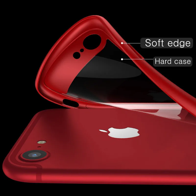 Чехол для iphone 6s plus чехол 6 s 7 прозрачный жесткий задней панели мягкая рамка с