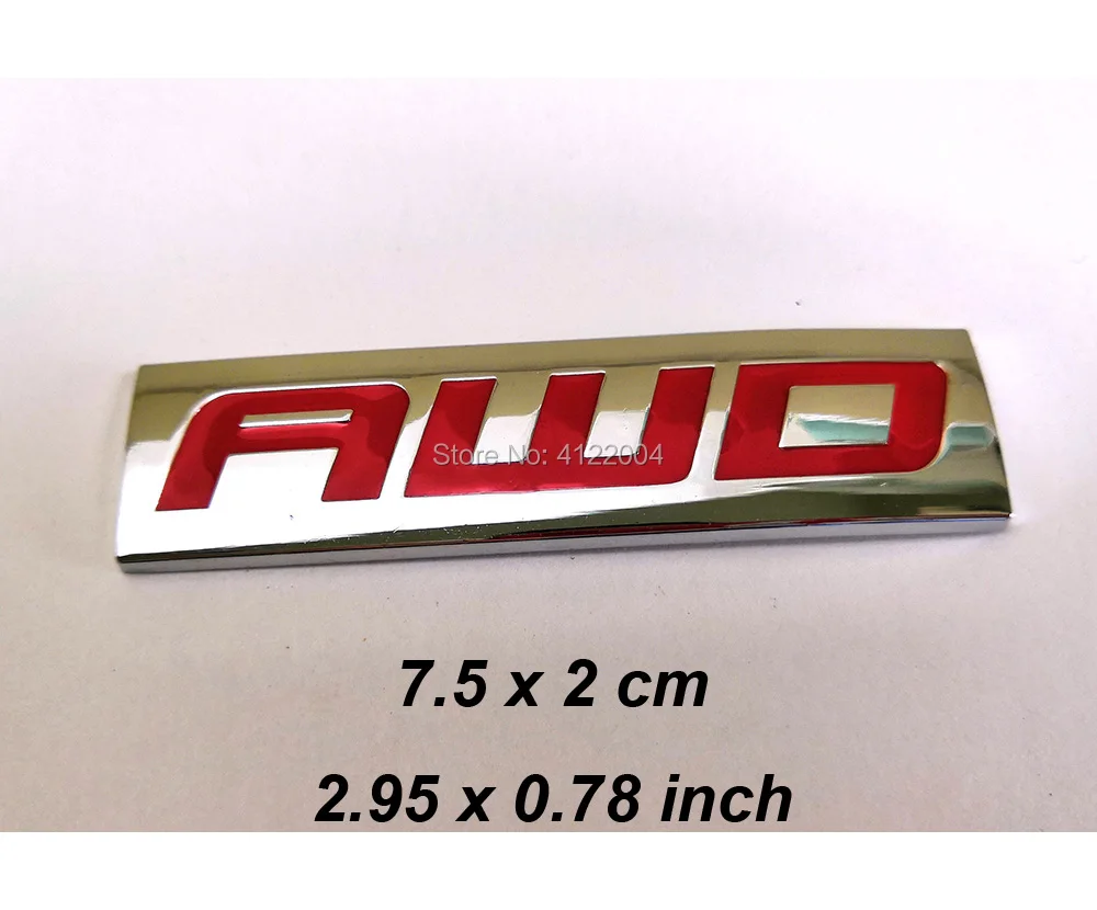 Наклейка на заднюю эмблему AWD наклейка для AUDI Skoda BMW CHEVROLET FORD HYUNDAI KIA MAZDA NISSAN SUBARU -