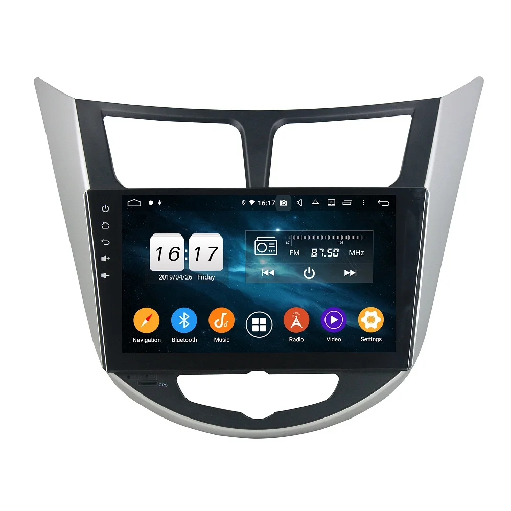 Автомобильный DVD плеер PX6 4 Гб + 64 ГБ 2 din 9 дюймов Android 10 для Hyundai Verna Accent Solaris 2011 2012 DSP