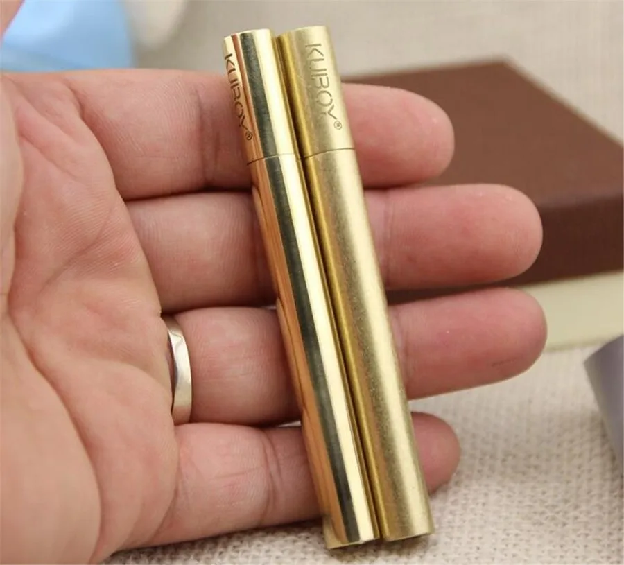 Мини медная бензиновая Зажигалка винтажная тонкая Длинная цилиндрический шлифовальный круг керосиновая зажигалка Прикуриватель