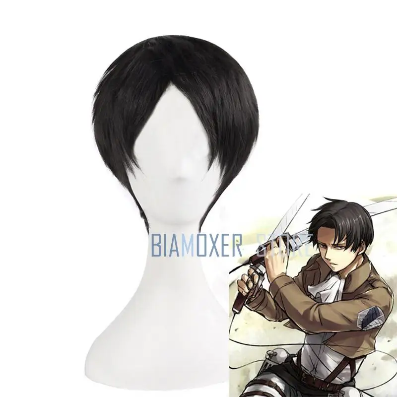 Shingeki No Kyojin Attack On Titan Wigs Mikasa Levi Sasha Eren Cosplay Costume Black Yellow And Brown Short Hair | Тематическая