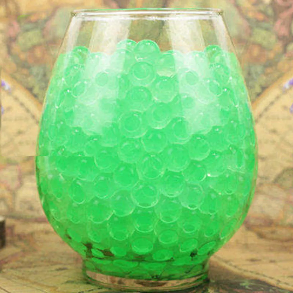 Light Green 1000 шт фиолетовые разноцветные водяные растения цветок желе кристалл почвы грязь вода жемчуг ваза почвы гель бусины шарики украшение - Цвет: Light Green