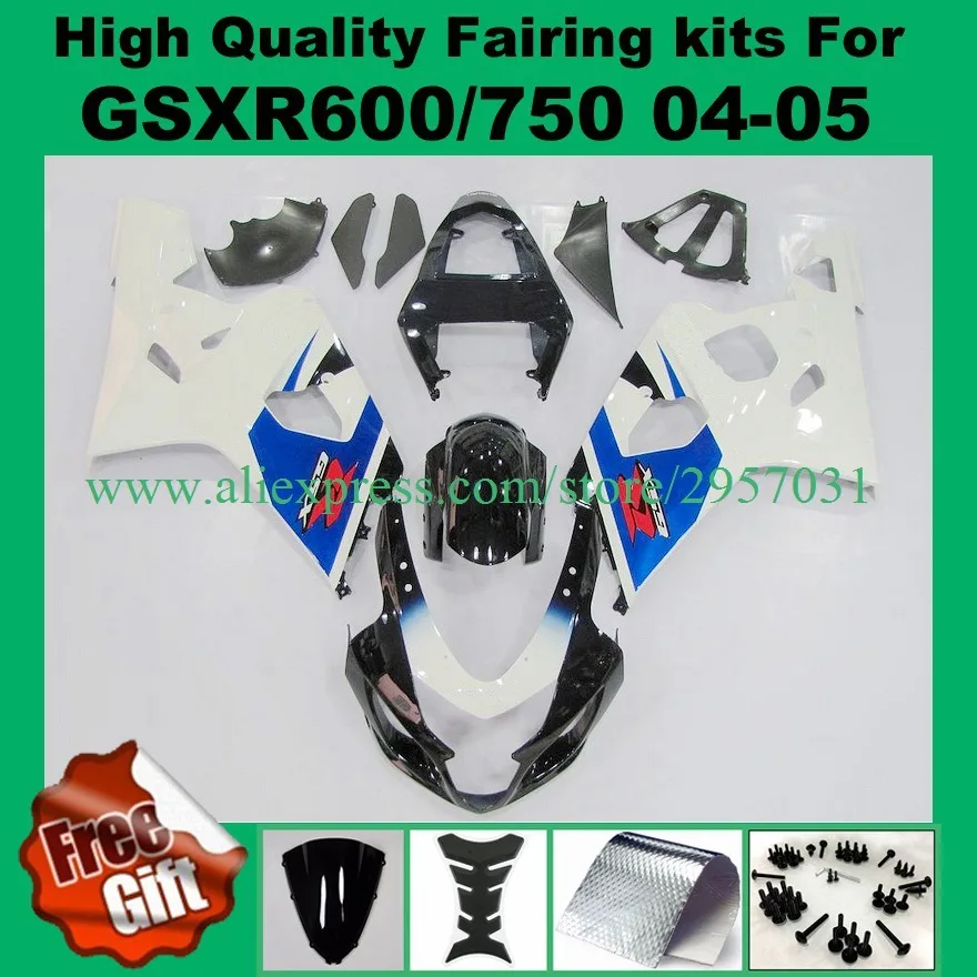 Инъекций K4 обтекатели ABS для GSXR600 GSXR750 2004 2005 Suzuki GSX R600 R750 04 05 #441I9 наборы обтекателей
