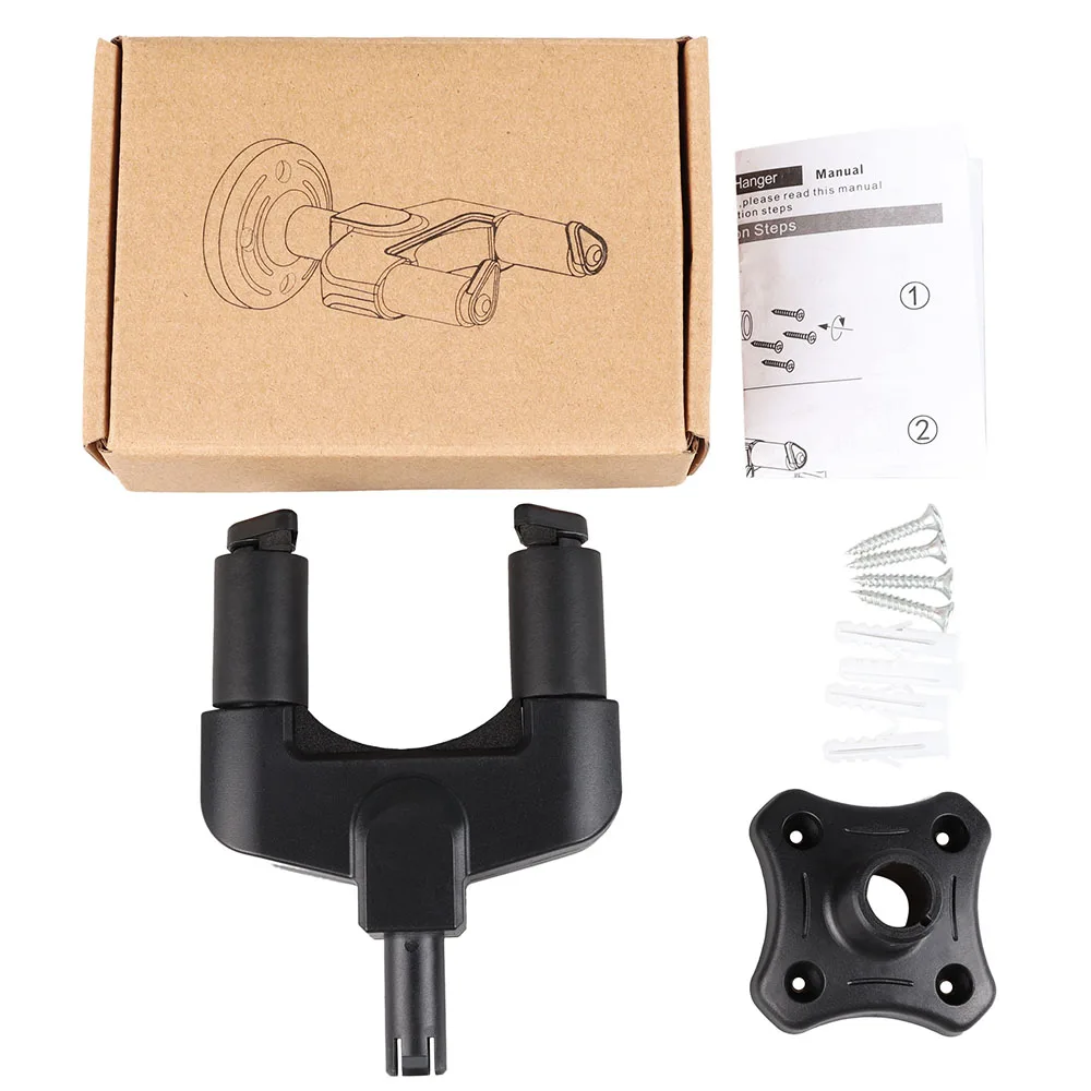

Guitar Wall Mount Hanger Hook Stand Holder Easy Install Guitar Keeper Black Bracket Display Rack fit for Guitar Bass Accessories