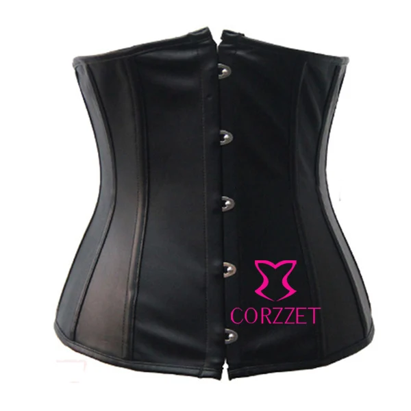 Готический черный кожаный корсет под грудь сексуальный плюс размер 6XL корсетный