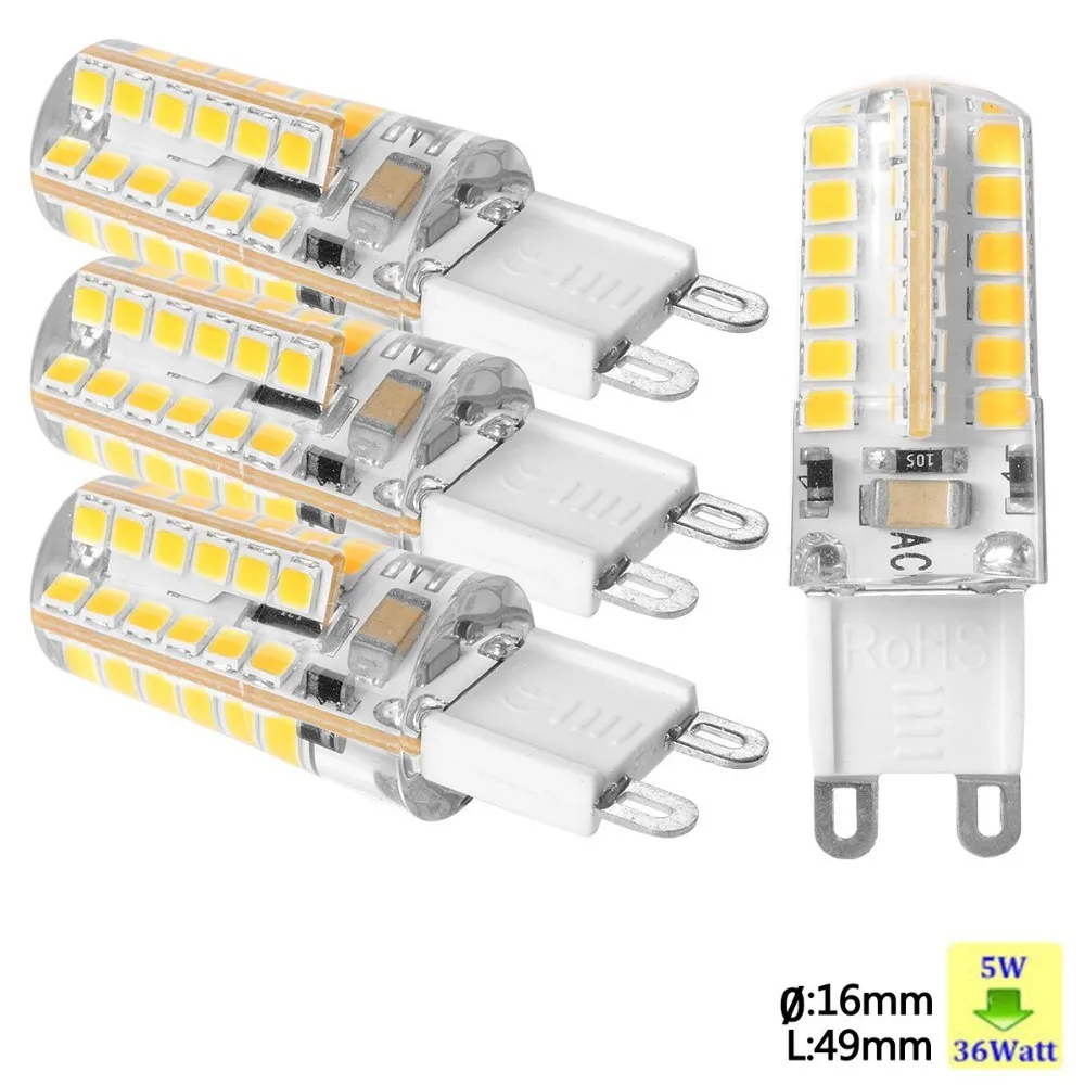 HRSOD 5 шт G9 4 W 48 SMD 2835 450 LM теплый белый/холодный белый кукурузные лампы (AC 110 V/220 V)|corn