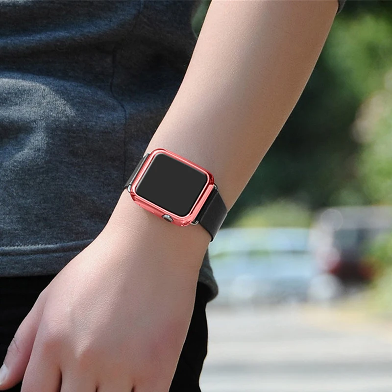 Высококачественный Ультратонкий чехол для Apple Watch мягкий из ТПУ умных часов