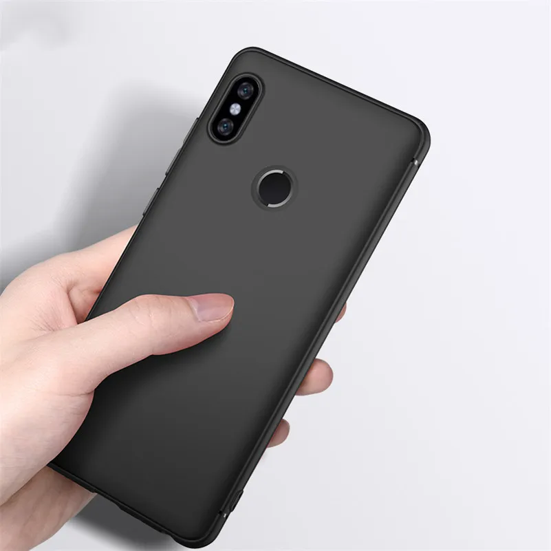 Черный матовый Мягкий ТПУ чехол для телефона Xiaomi Mi A2 6X 8 5X Mix 2 Redmi 6A 6 5 Plus Note Pro 4X