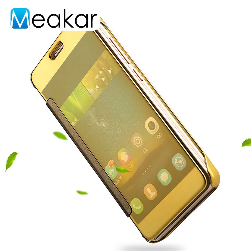Отражающее зеркало 5.0For Huawei Y6 Pro Чехол для Enjoy 5 задней панели сотового телефона