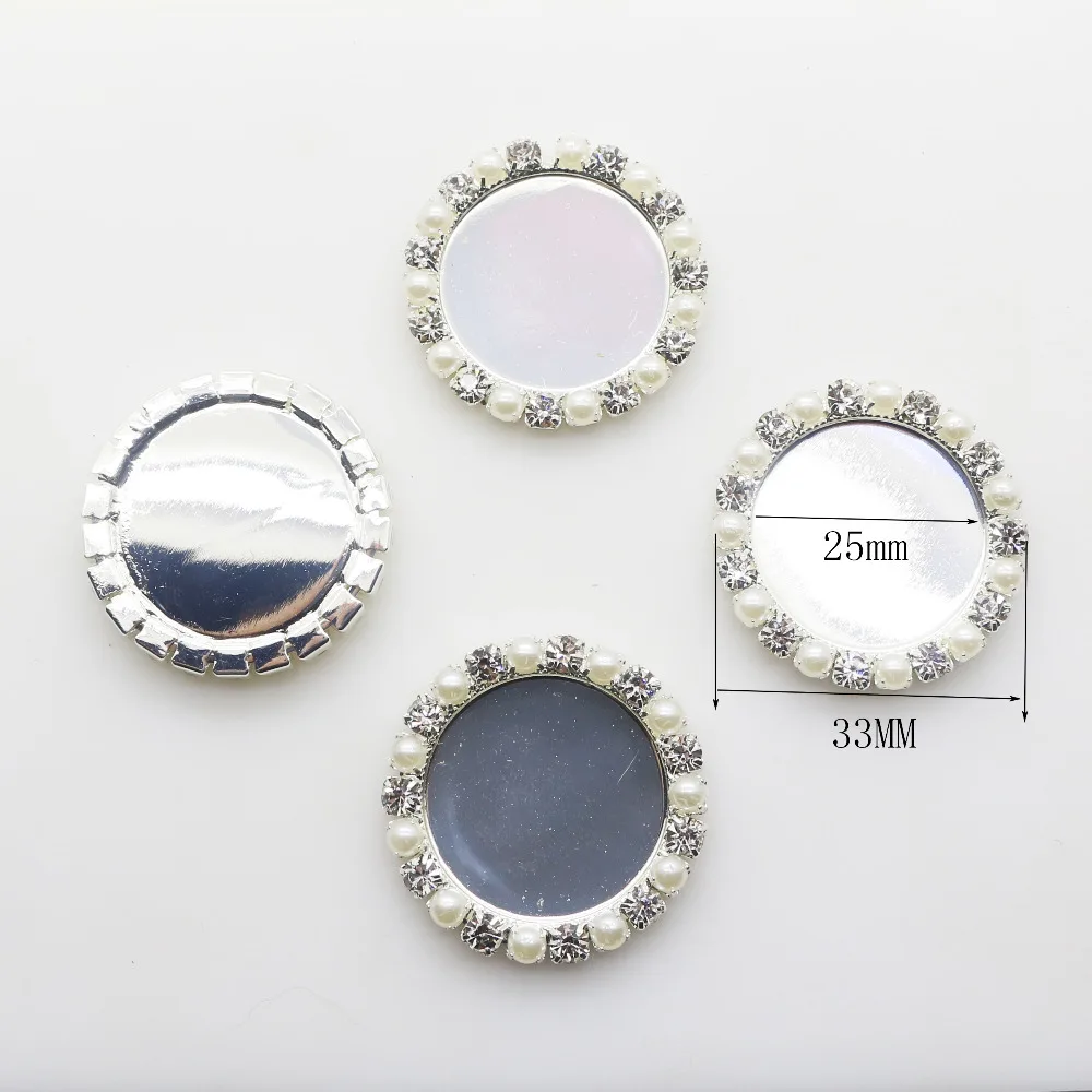 10 шт./лот круглые Серебристые жемчужные пуговицы аксессуары для декора фестиваля