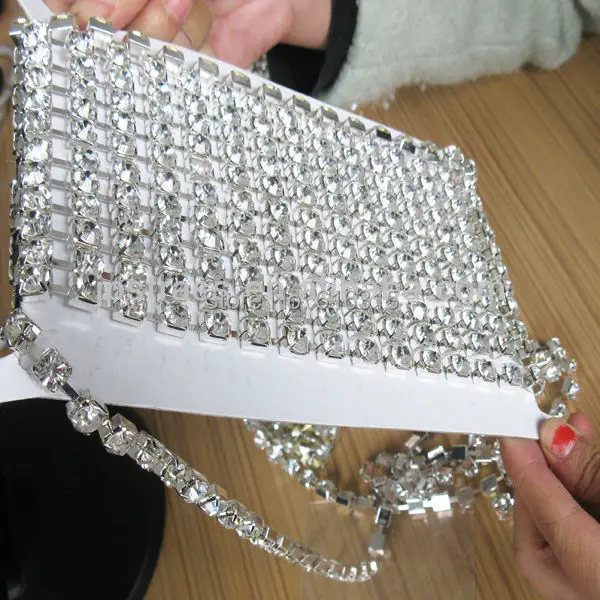 SS 12 кристаллов Стразы Обрезка 10 ярдов каждый рулон для танца живота бисер пояс от