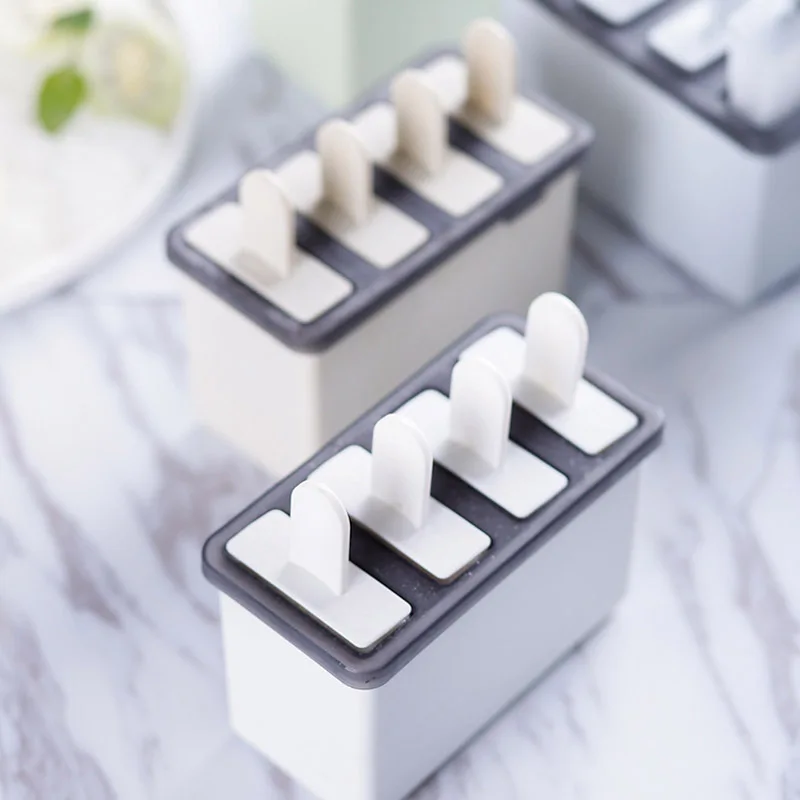 Новый 4 ячейки DIY простой эскимо классическая форма для изготовления мороженого