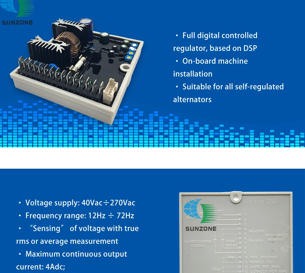 Автоматический напряжение регулятор AVR DSR для Mecc Alte цифровой сменный AVR с Экспресс