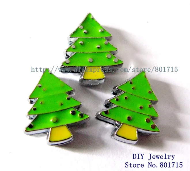 В подарок Рождественская елка оптом 50 шт. 8 мм слайд шармы Подарочная сумка DIY