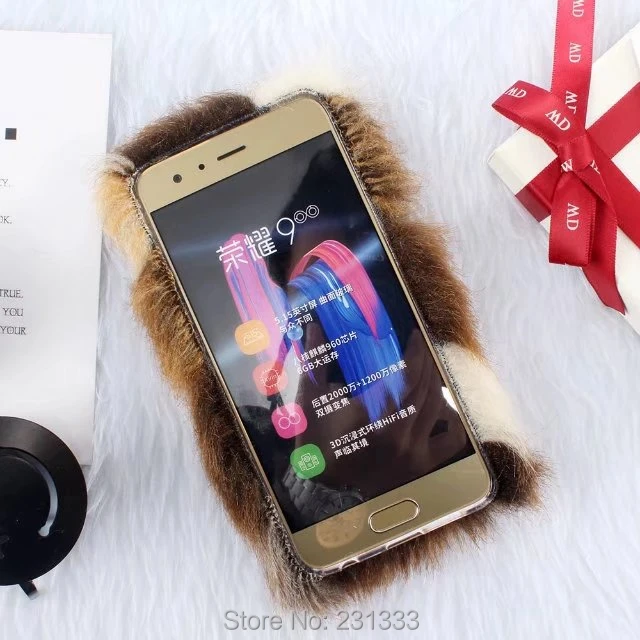 C ku для Huawei Mate 9 10 Pro Honor мягкий чехол из кроличьего меха украшенный бриллиантами с