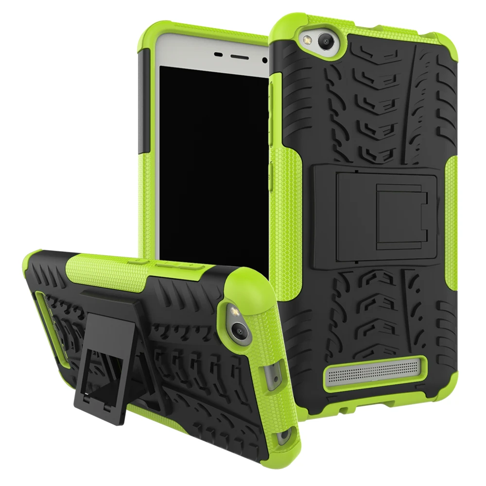 BYHeYang For Xiaomi Redmi 4A Case 5.0&quot Heavy Duty TPU+PC Silicone Kickstand Cover Armor Back Phone |