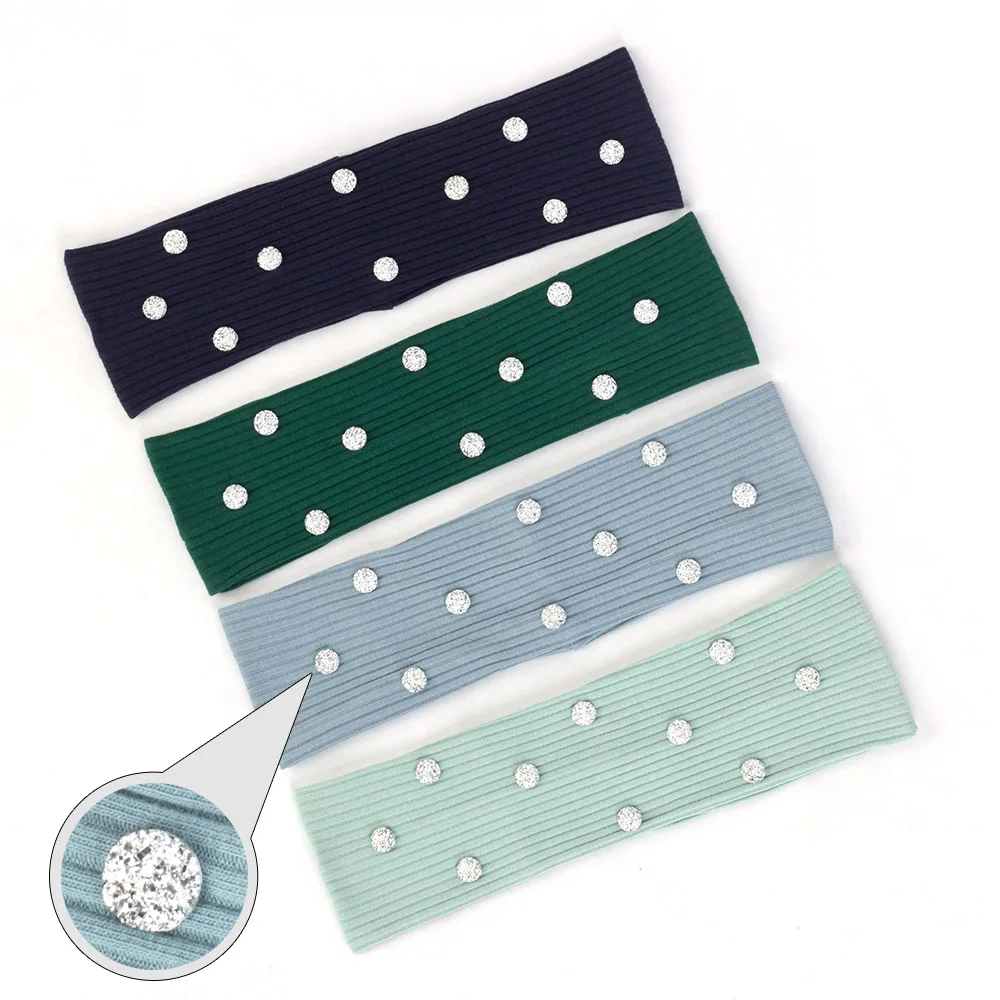 Женская Полосатая повязка на голову блестящие аксессуары эластичная плоская