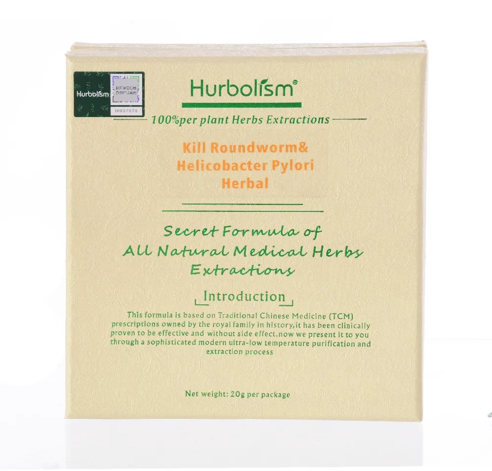 Hurbolism травяной порошок для уничтожения круглого червя и Helicobacter Pylori, убить аскарис, паразитов и защитить внутренние органы
