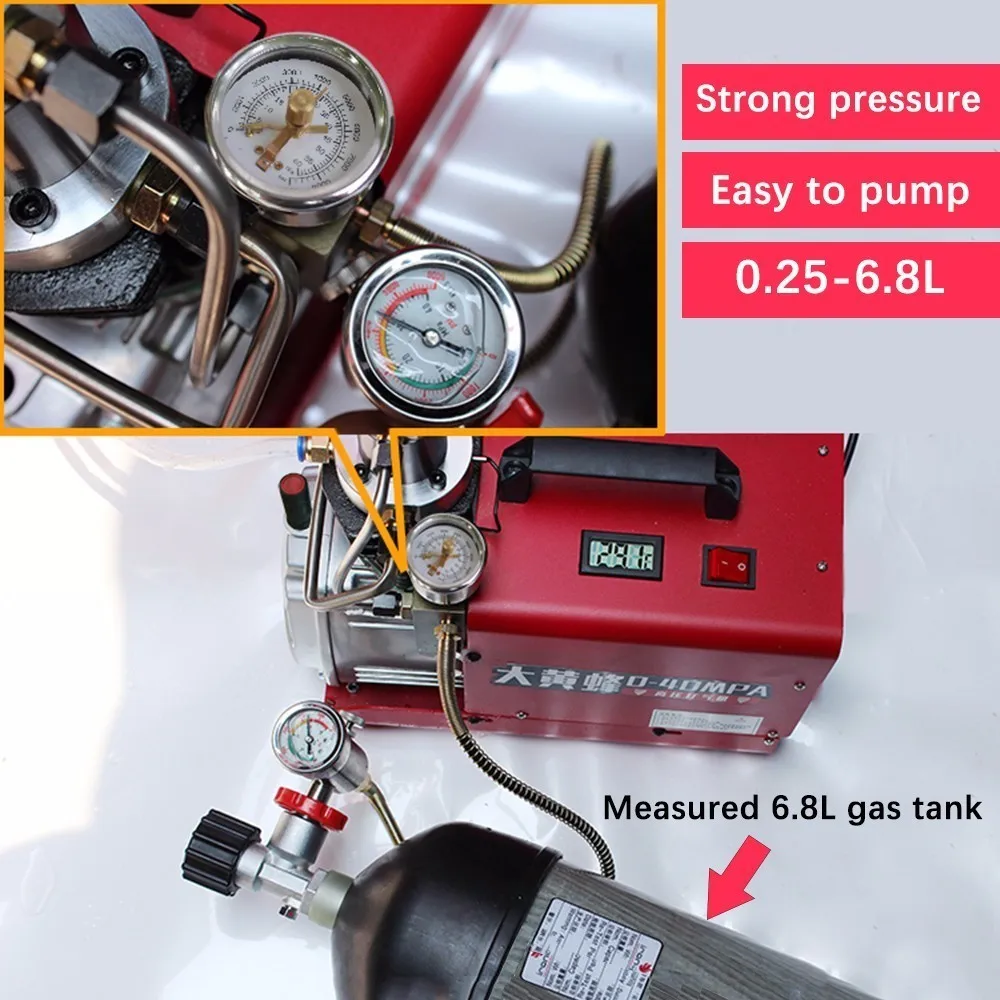 PCP насос 300 бар 30 мпа 4500psi 110 В 220 В электрический воздушный насос высокого давления Электрический Пневматический воздушный компрессор воздушный пистолет подводная винтовка