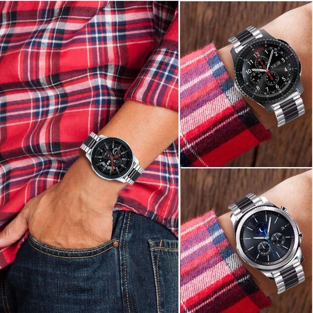 Металлический ремешок для часов 20 мм 22 мм для Xiaomi Amazfit Bip Band Amazfit Stratos Pace браслет из нержавеющей стали Pulseira аксессуары ремень