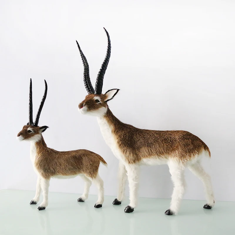 

artifical Tibetan antelope model ,polyethylene& real furs handicraft Figurines&Miniatures home decoration toy gift a2947