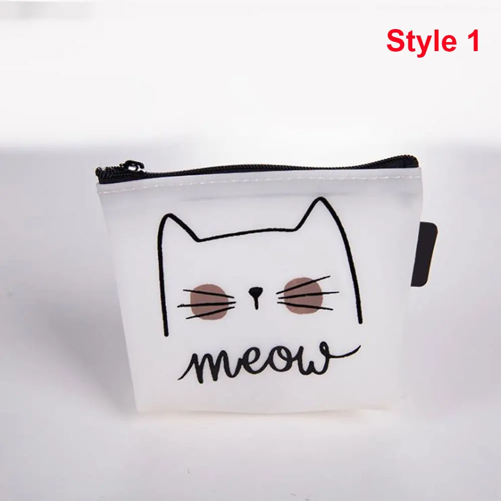 Style 1 Модный кошелек на молнии с принтом кота для девочек, силиконовый кошелек для детей, милая маленькая дамская сумочка, сумка для ключей для денег, Женская сумочка, подарок - Цвет: Style 1