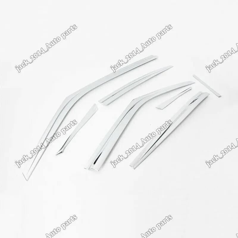 Защитный козырек из АБС-пластика хромированный дымчатый дождевой ветровой для