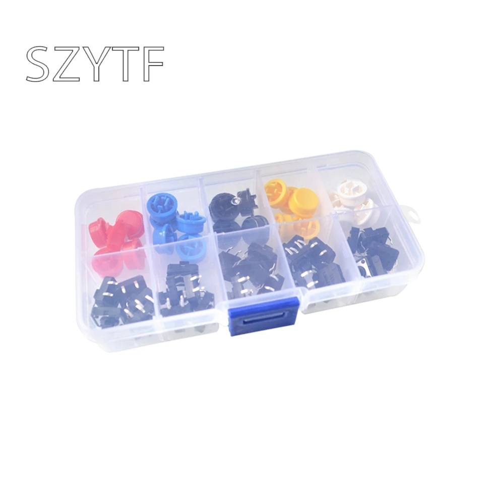 25 шт такт переключатель круглая кнопка с кнопкой крышка Кнопка Микро 12*12*7 3 мм в