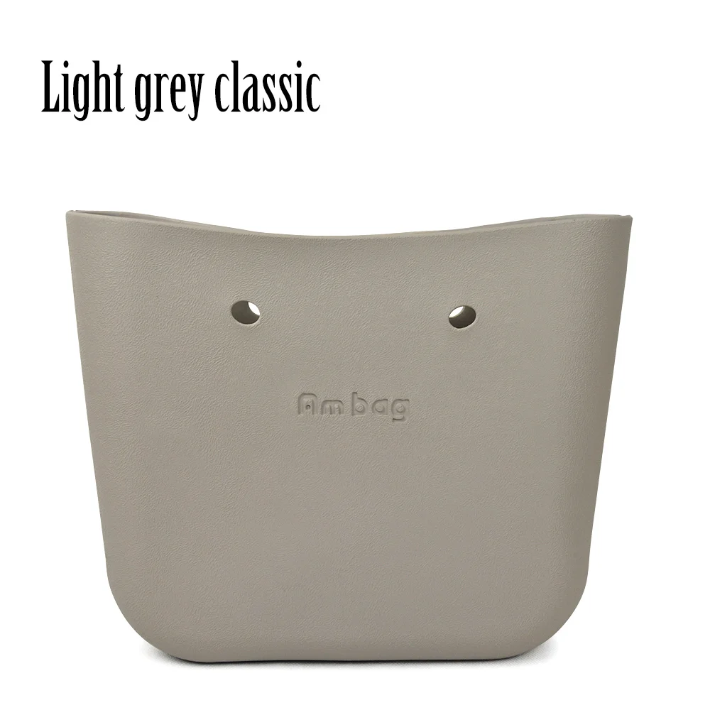 light grey classic AMbag Obag O bag стильная Классическая большая Ambag сумка для тела Водонепроницаемая сумка EVA женская модная сумка резиновая силиконовая запасные части - Цвет: light grey classic