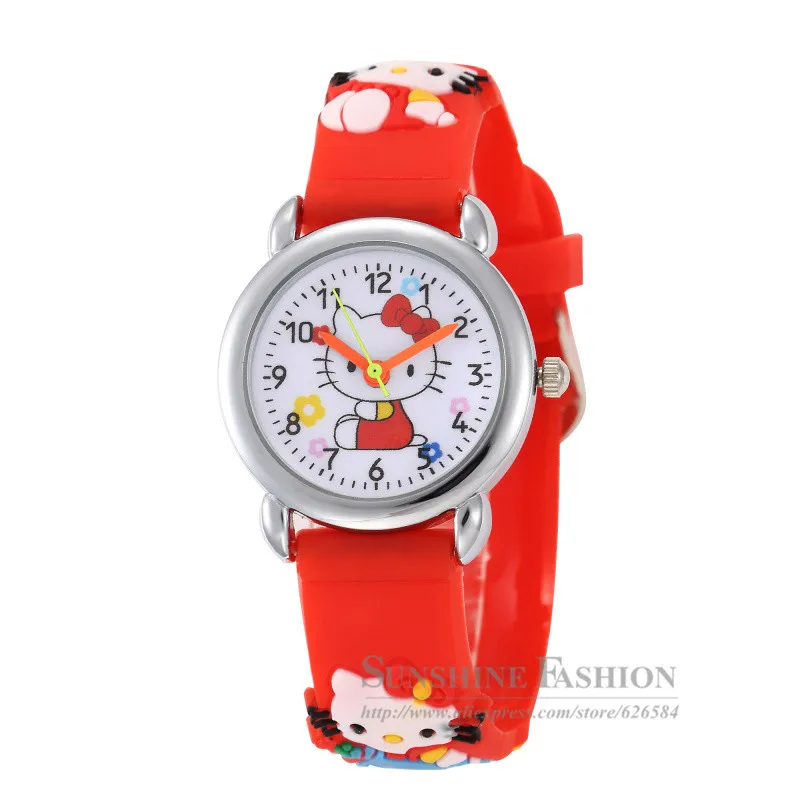 Модные часы с человеком пауком 2017 Детские Мультяшные Дети Крутые 3D резиновый