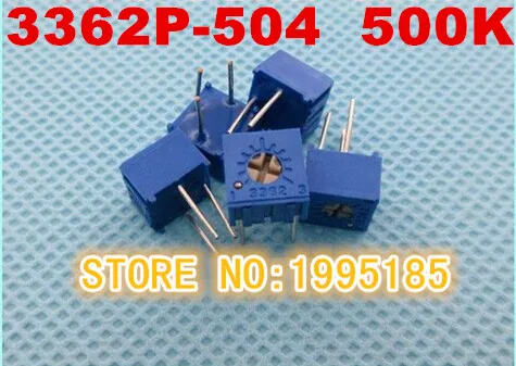

10pcs 3362 P - 504 precision adjustable potentiometer 500 k lap potentiometer