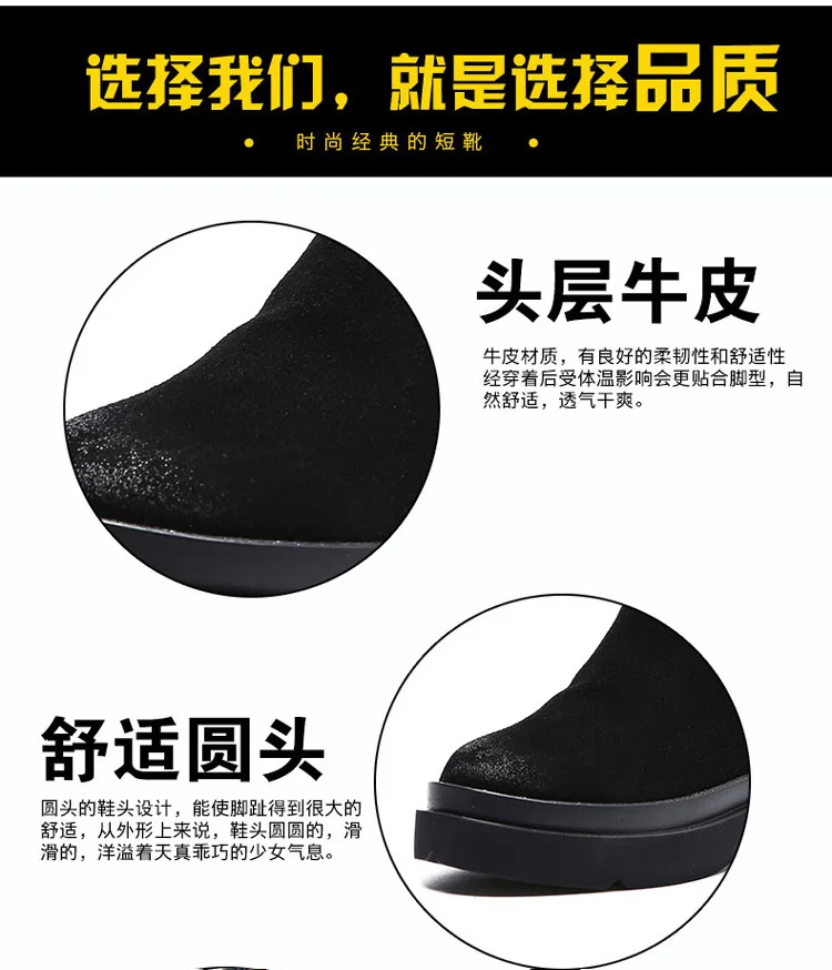 SWYIVY chaussures femme; кожаные ботинки; женские бархатные зимние ботинки; Новинка года; осенние модные ботильоны; женские ботинки без застежки