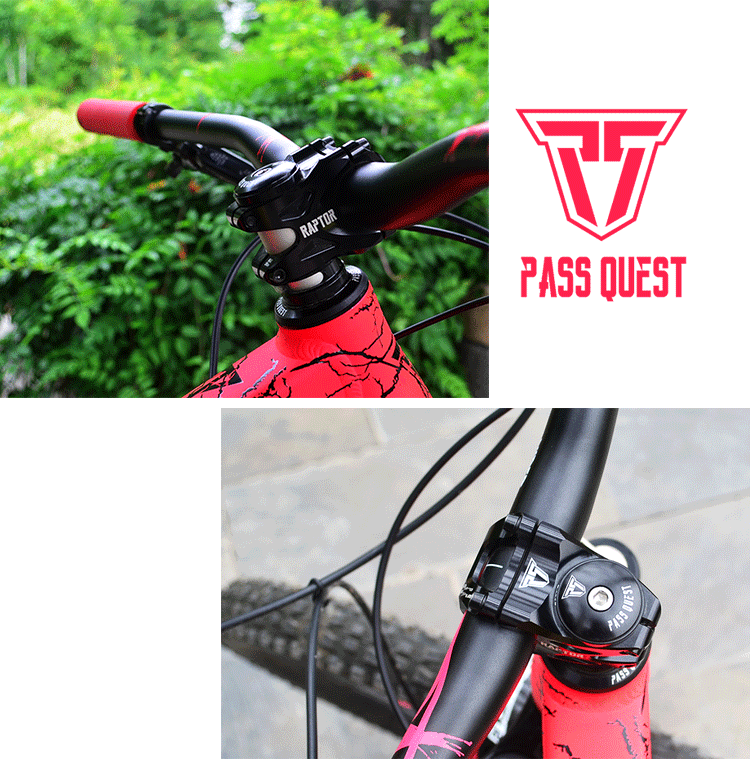 Pass Quest RAPTOR 31,8 мм 28,6 мм велосипедная вынос MTB DH ENDURO велосипедная вынос черный/фиолетовый/красный/зеленый/синий Тайвань OEM велосипедная труба