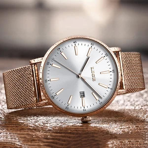 Женские кварцевые часы LIGE, повседневные водонепроницаемые наручные часы для деловых встреч, 2019