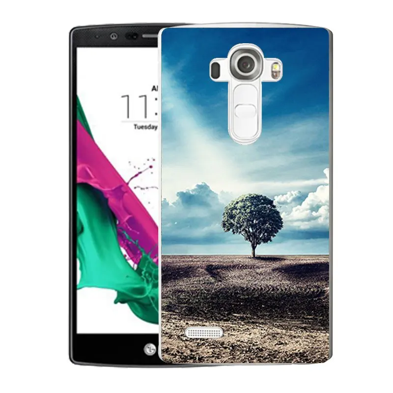 QMSWEI TPU Прозрачный чехол для телефона LG K3 K4 K5 K8 View Tree Sky Cloud силиконовый защитный G3 G4
