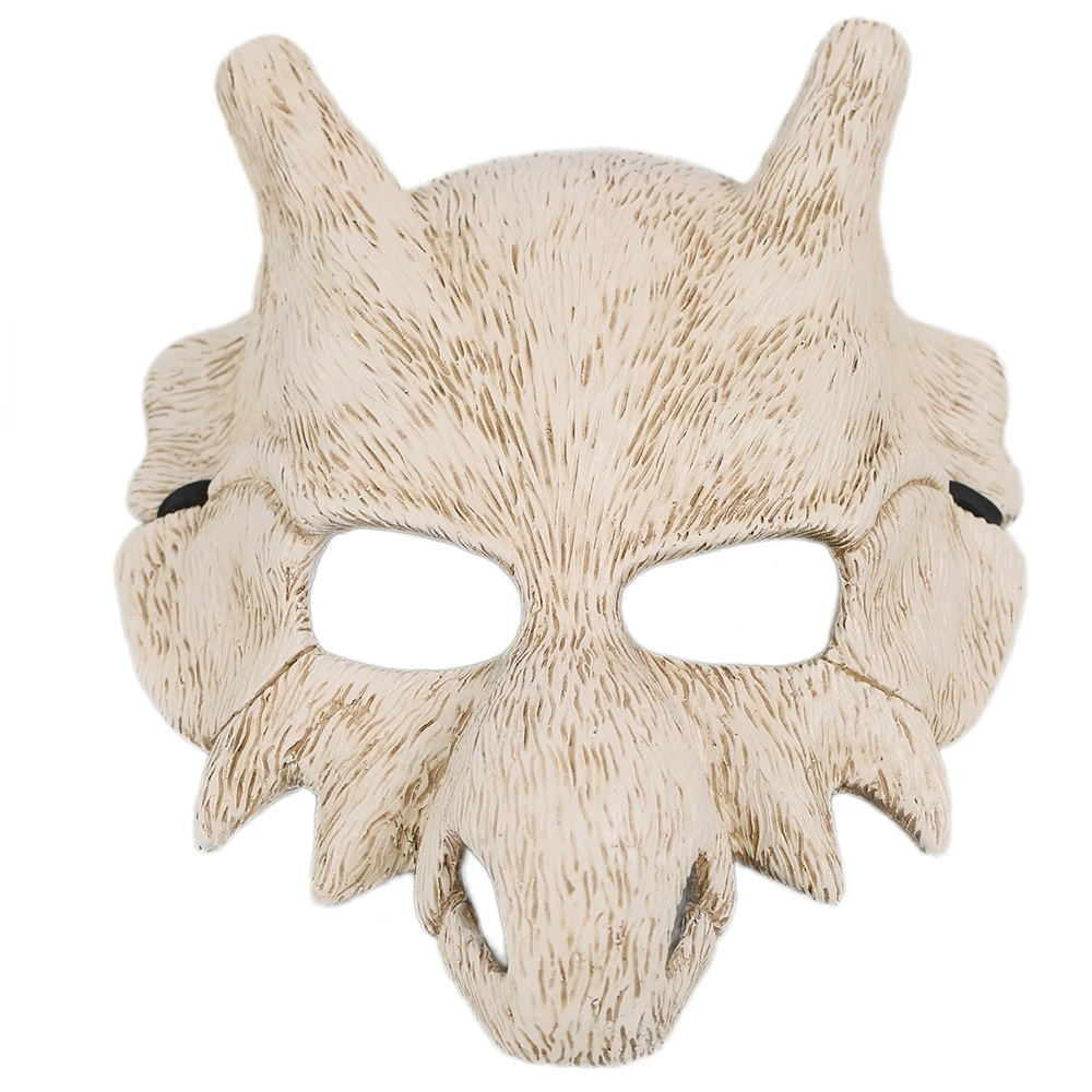 XCOSER Pokemon Cubone Косплей Маска бежевая Смола кость полная маска для лица 2019 Хэллоуин