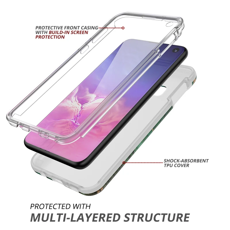 Мягкий мраморный чехол Yokata для Samsung Galaxy S10e противоударный бампер с защитной