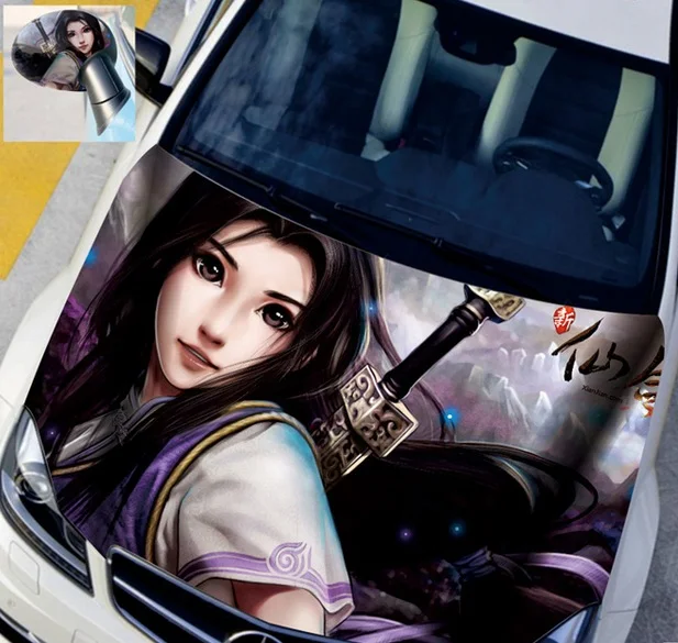 Чехлы для капота автомобиля левая сторона виниловые наклейки на машину шивалрик