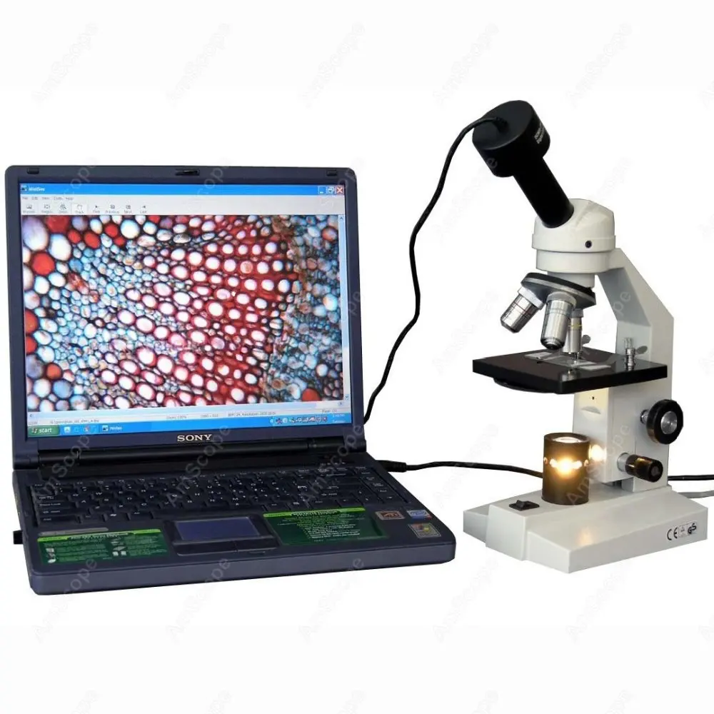 Студенческий составной Микроскоп AmScope Supply 40X 400X студенческий + Цифровая USB