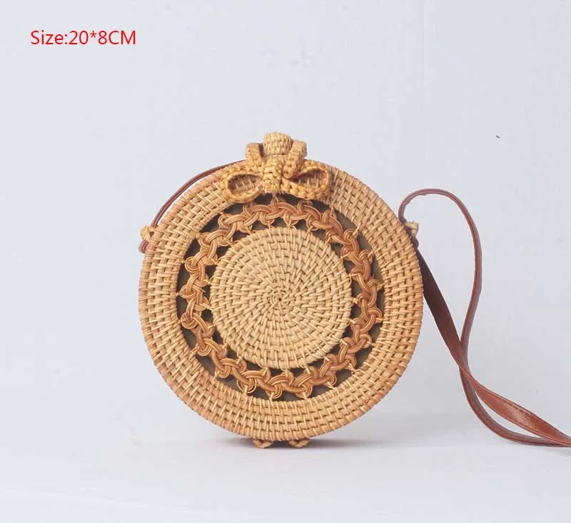 LAZYLIFE соломенные сумки 2019 круглая женская летняя сумка из ротанга плетеные