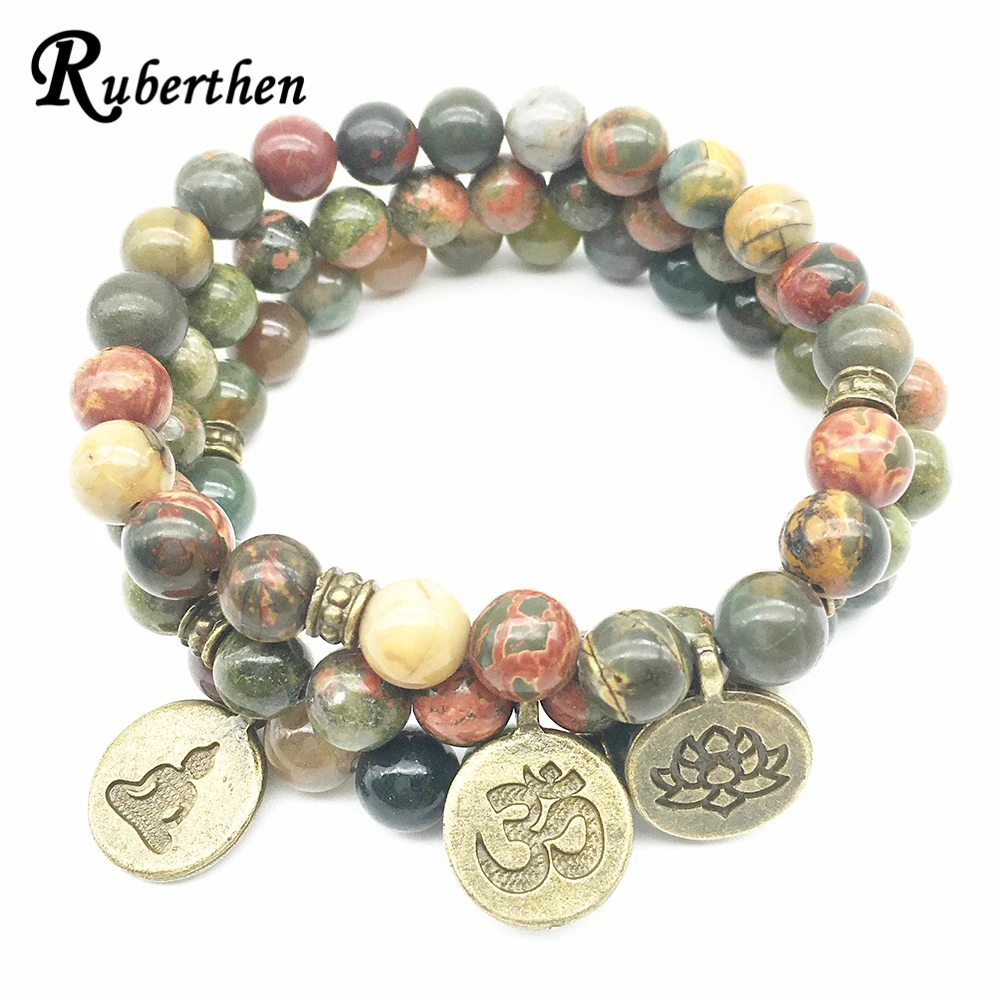 Браслет Ruberthen в продаже высококачественный браслет из античной латуни Om Lotus с