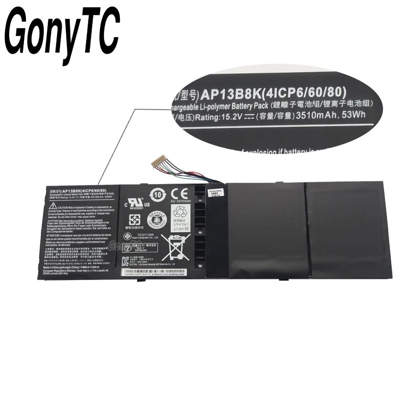 Для acer AP13B8K ноутбук Батарея для Aspire V5 R7 V5-572G V5-573G V5-472G V5-473G V5-552G M5-583P V5-572P R7-571 AP13B3K