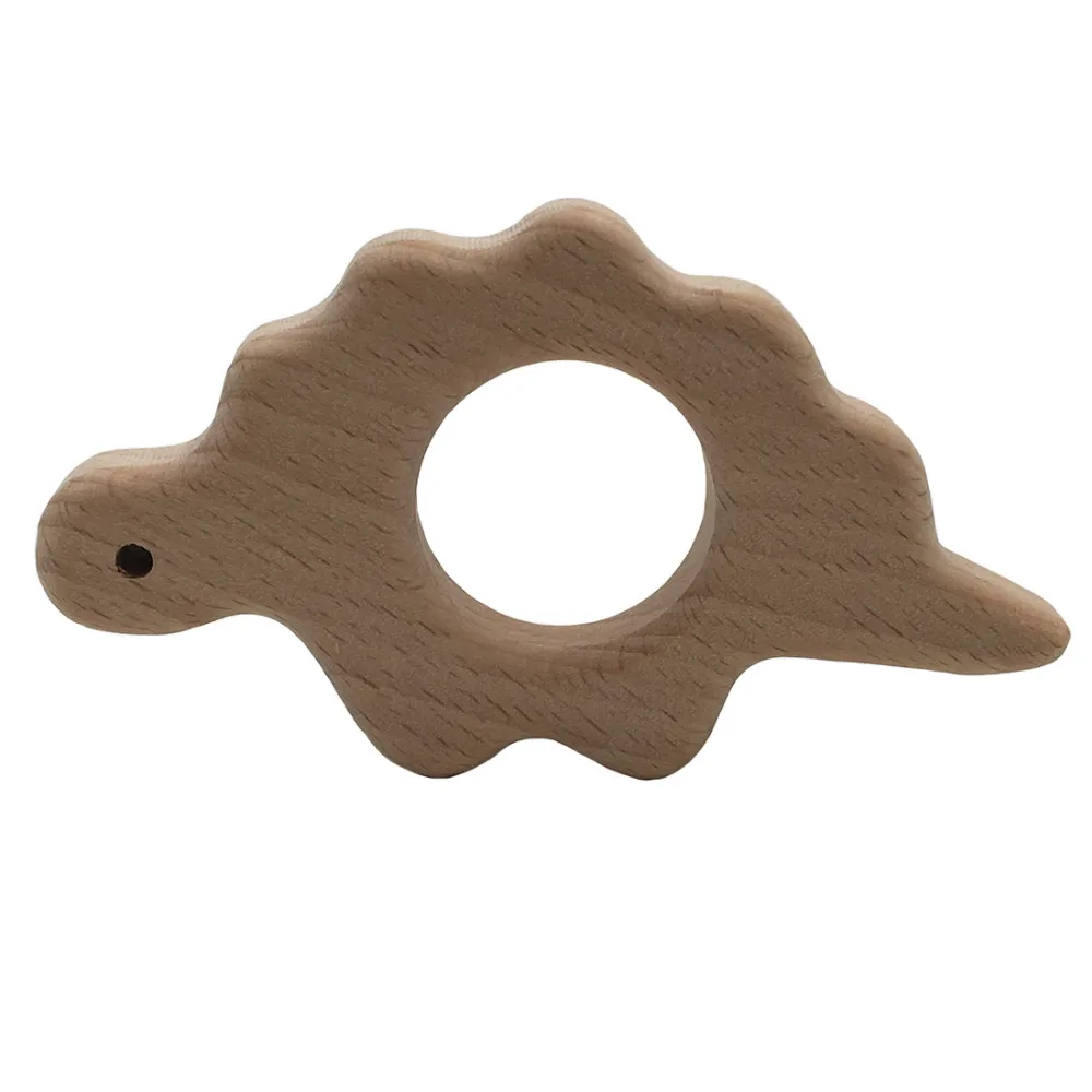 Juguete mordedor de madera para beb&eacute;, juguetes para el cuidado del beb&eacute; y dentici&oacute;n de madera, juguete de habilidades sensoriales de animales, regalo perfecto para la ducha, mordedor de madera sin terminar-5