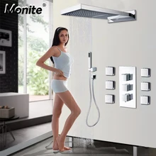 Monite Soild латунная насадка для душа с водопадом хромированная