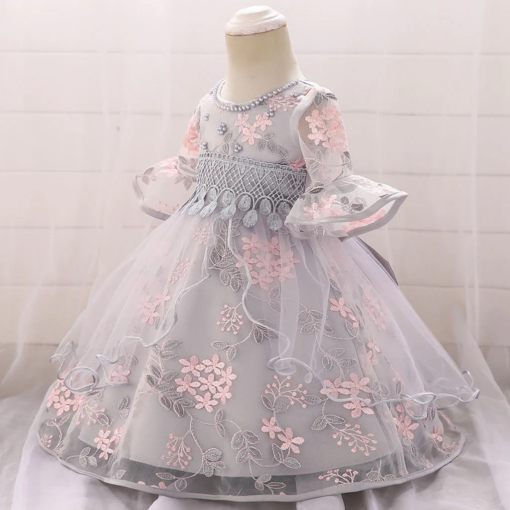 Summer Fashion Kid Dresses For Girls Floral Birthday Party Princess Dress flower Wedding dresses vestidos de fiesta noche | Детская