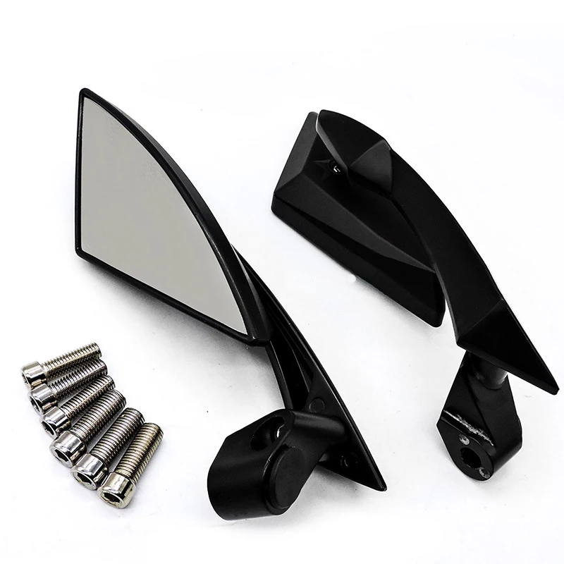 

2Pcs/Pair Black universal 8mm 10mm motorcycle rearview mirror motocross motorbike side mirror high quality