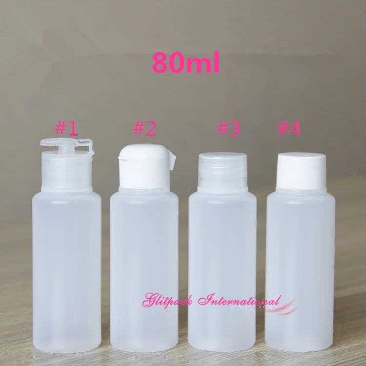 100 шт. 80 мл пластиковые бутылки натуральные цилиндры LDPE с винтовыми крышками 2 8