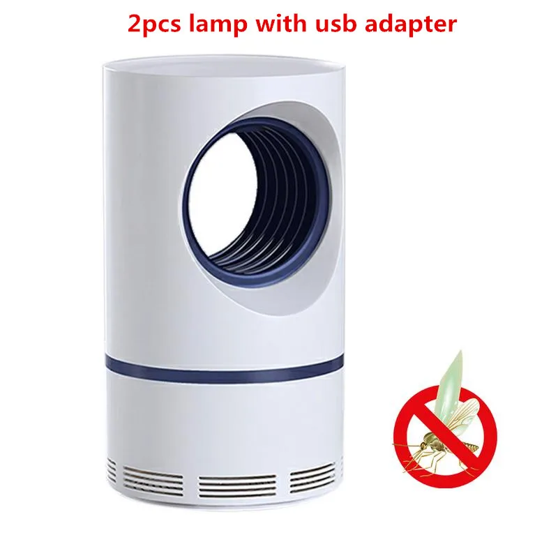 2pcs with usb Низковольтный ультрафиолетовый светильник USB, лампа от комаров, безопасный энергосберегающий эффективный фотокаталитический антимоскитный светильник - Цвет: 2pcs with usb