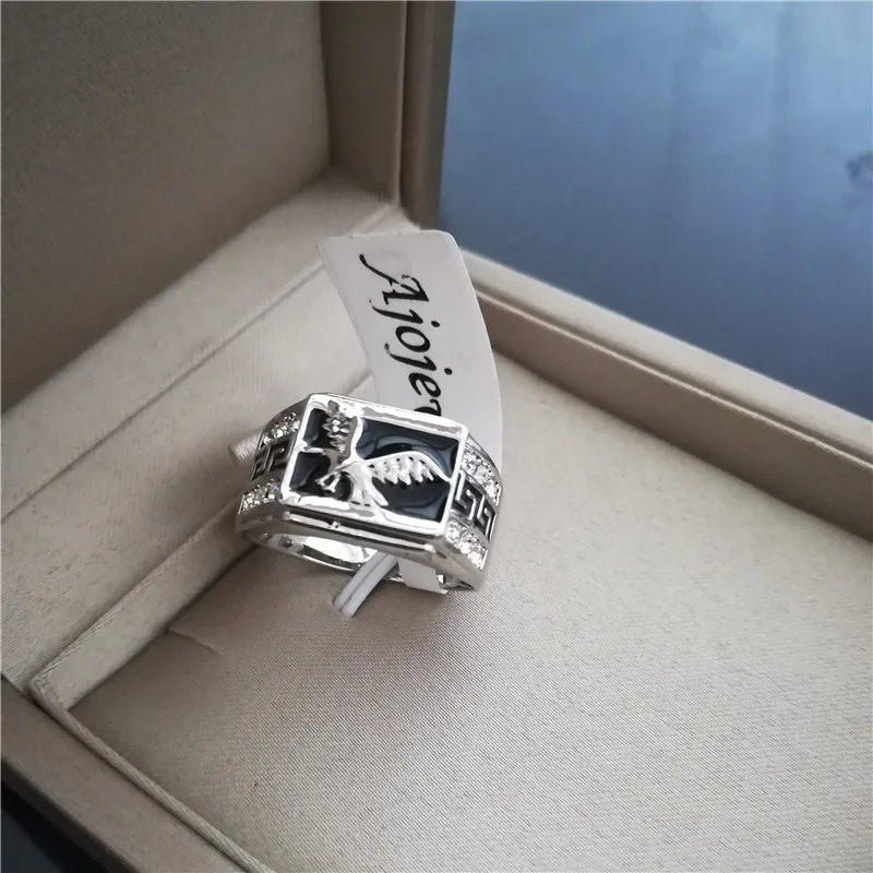 Size 7-9 Enamel Red Black Eagle Ring Rhinestone Fashion Jewelry High Quality | Украшения и аксессуары